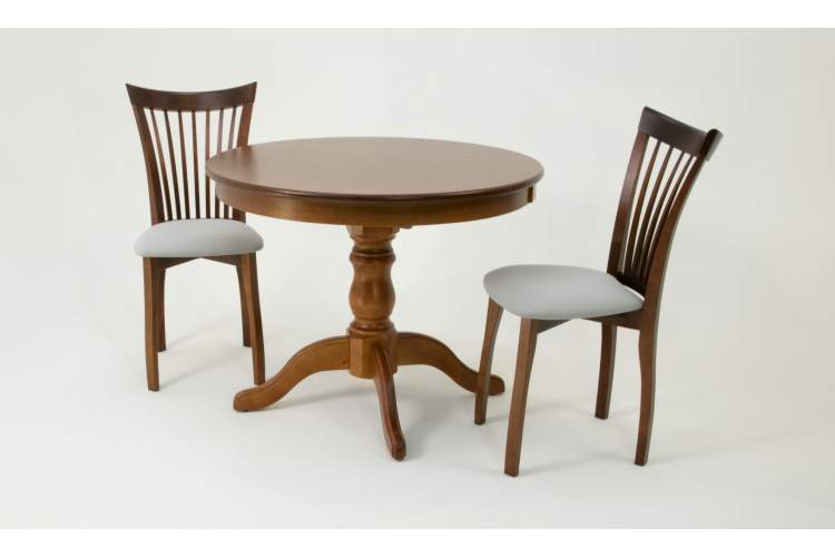 Обеденная группа Брамос К 100 орех со стульями Миранда орех серый