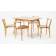 Стол Сканди 120 натур со стульями Франк натур
