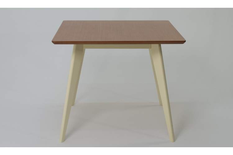 Стол Сканди М 90, Слоновая кость/Натуральное дерево-2