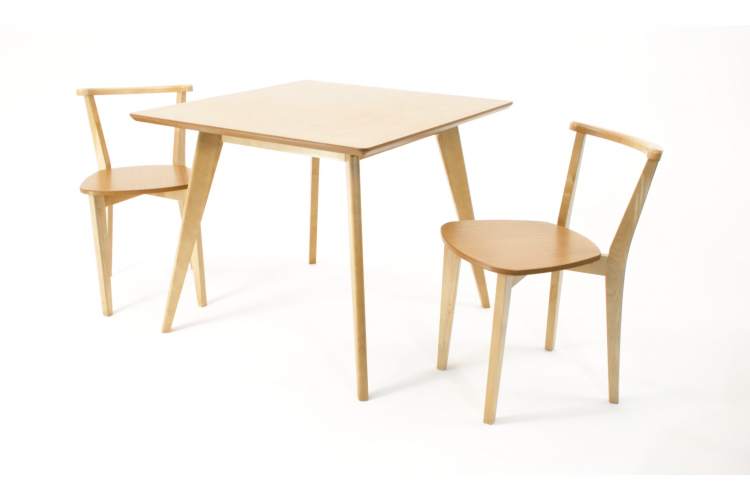 Стол Сканди М 100 натур со стульями Франк натур