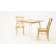 Стол Сканди М 100 слоновая кость/натур со стульями Ингольф натур