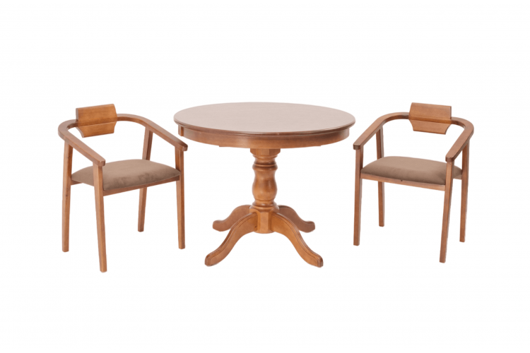 Обеденная группа Брамос К 100 орех со стульями Челси орех коричневый-6