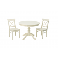 Обеденная группа Брамос К 100 слоновая кость со стульями Ингольф слоновая кость