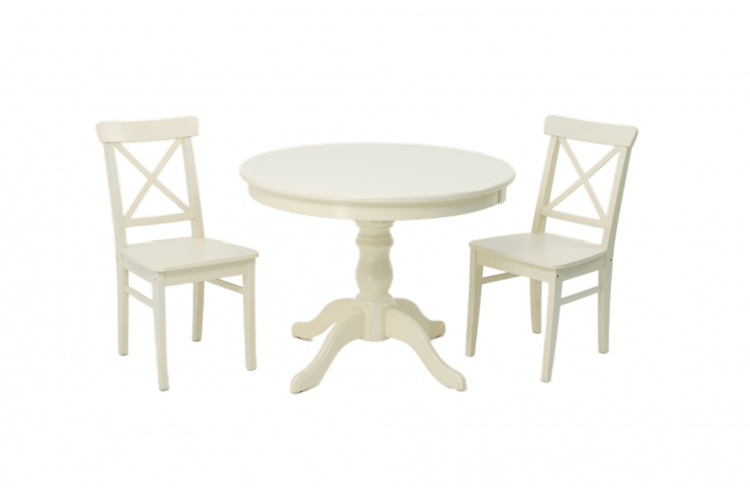 Обеденная группа Брамос К 100 слоновая кость со стульями Ингольф слоновая кость