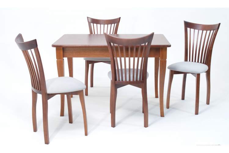 Обеденная группа Моцарт 120 со стульями Миранда орех/серый-2