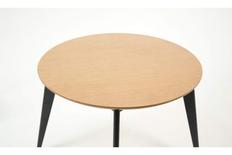 Стол Сканди К 90 чёрное дерево/натур-4