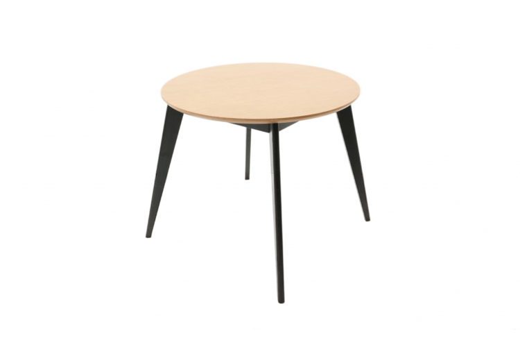 Стол Сканди К 90 чёрное дерево/натур