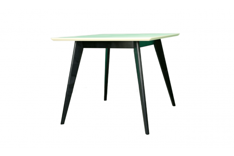 Стол Сканди М 100 чёрное дерево/слоновая кость-1