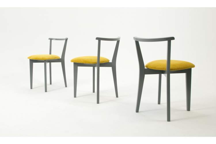 Стул Франк ПМ серый/жёлтый-6