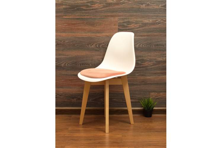 Стул Сашш натур /белый, розовый-1