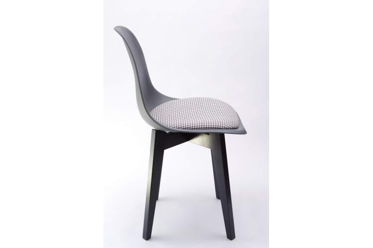 Стул Сашш чёрный /серый, серый ГЛ-15