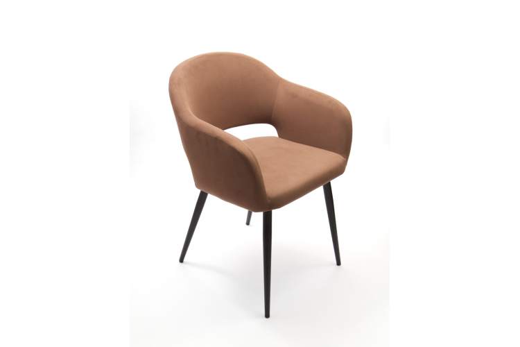 Стол Сканди К 90 орех с креслами Пичч велюр коричневый-5