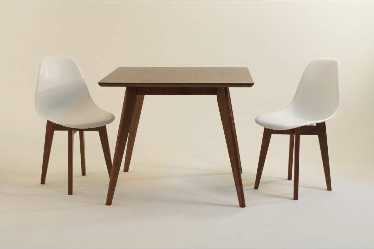 Стол Сканди М 90 орех со стульями Сашш орех белый-1
