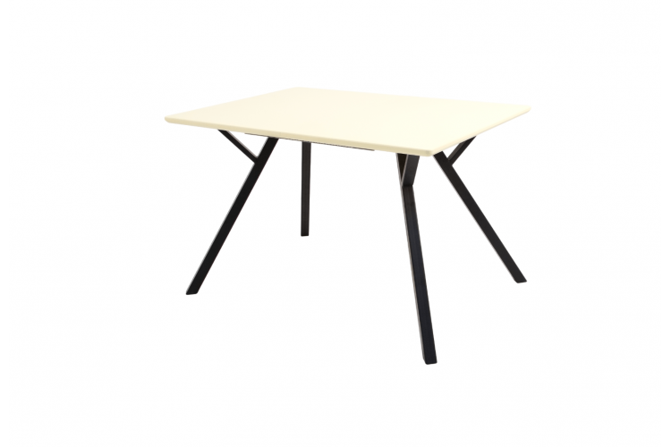 Стол Столли 120 чёрный /слоновая кость