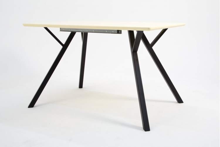 Стол Столли 120 чёрный /слоновая кость-3