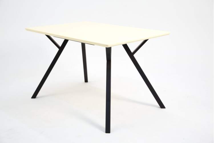 Стол Столли 120 чёрный /слоновая кость-8