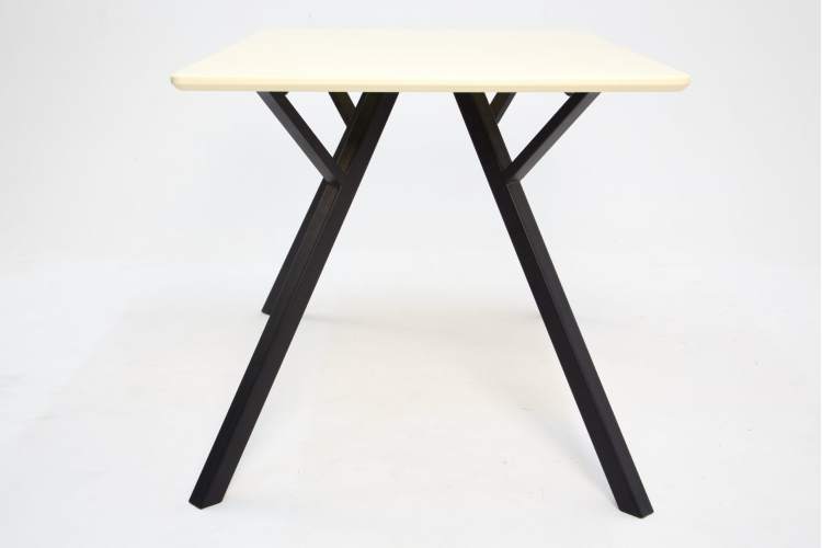 Стол Столли 120 чёрный /слоновая кость-9