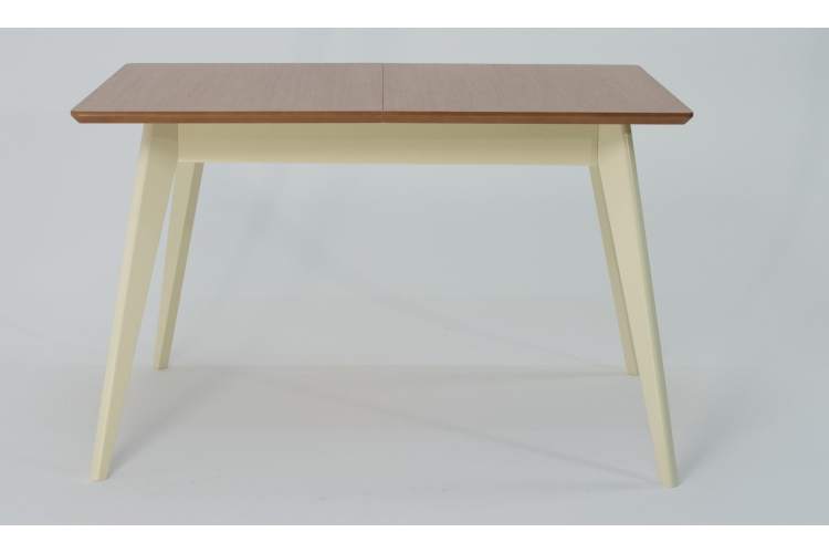 Стол Сканди 120 слоновая кость/натур со стульями Франк натур-6