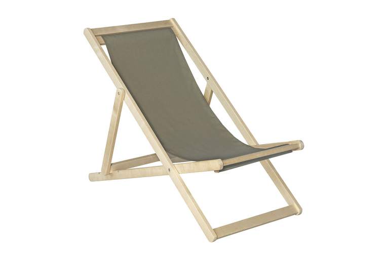 Шезлонг Чинзано грин, Зелёный/Натуральное дерево