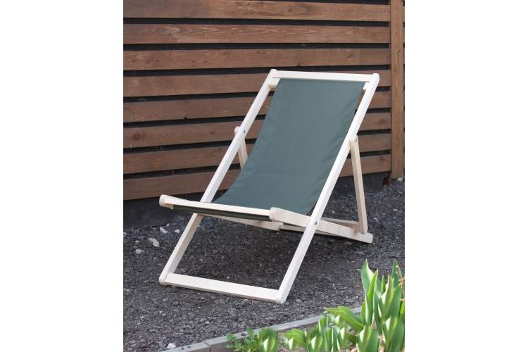 Шезлонг Чинзано грин, Зелёный/Натуральное дерево-1