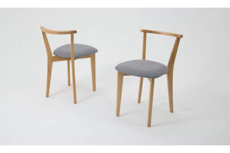 Стол Сканди М 100 слоновая кость/натур со стульями Франк натур рогожка серый-5