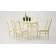 Стол Сканди 120 слоновая кость со стульями Ингольф слоновая кость