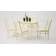 Стол Сканди 120 слоновая кость со стульями Ингольф слоновая кость