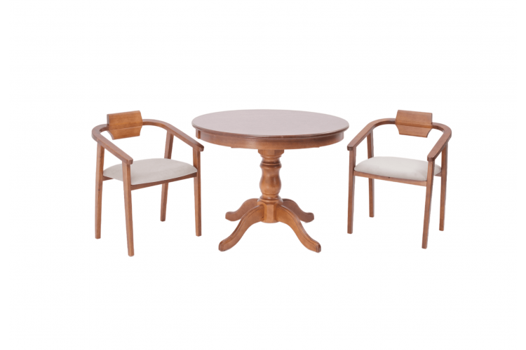 Обеденная группа Брамос К 100 орех со стульями Челси орех бежевый