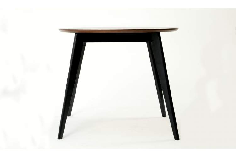 Стол Сканди К 90 чёрное дерево/орех-4