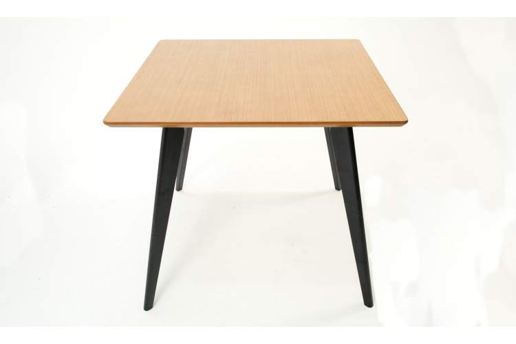 Стол Сканди М 100 чёрное дерево/натур-3