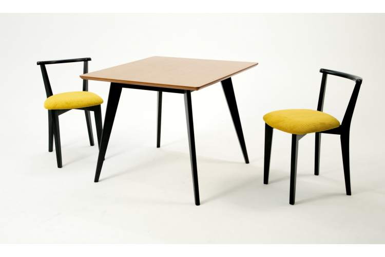 Стол Сканди М 100 чёрное дерево/натур-4