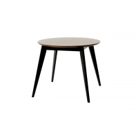 Стол Сканди К 90 чёрное дерево/орех