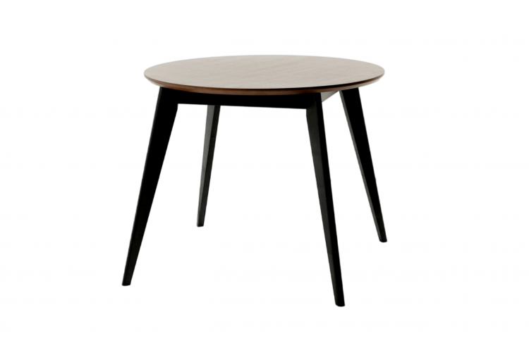 Стол Сканди К 90 чёрное дерево/орех