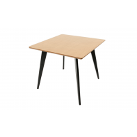 Стол Сканди М 100 чёрное дерево/натур