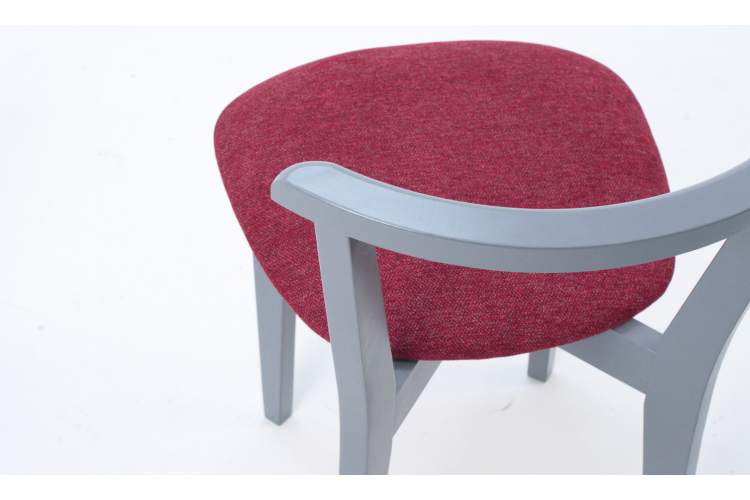 Стул Франк ПМ серый/красный-3