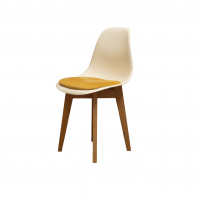 Стул Сашш натур /белый, горчичный