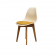 Стул Сашш натур /белый, горчичный