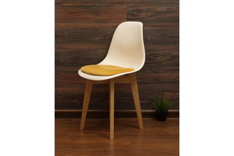 Стул Сашш натур /белый, горчичный-4