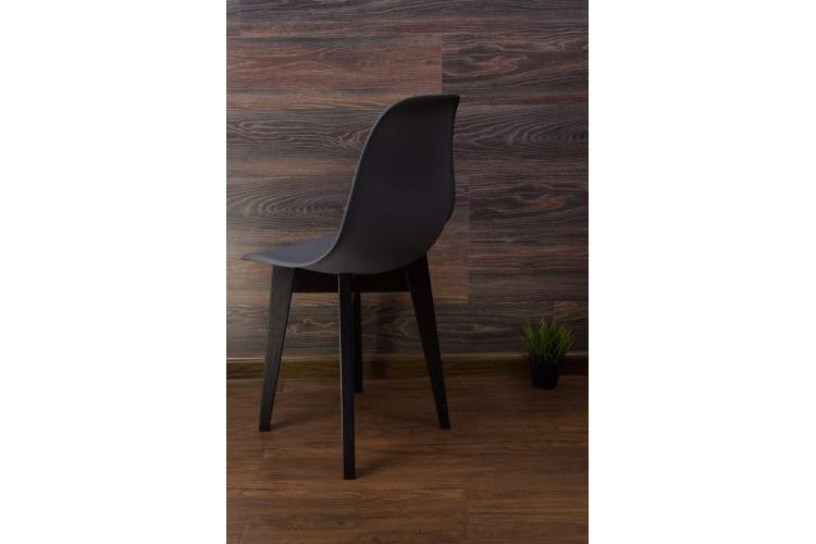 Стул Сашш чёрный /серый-5