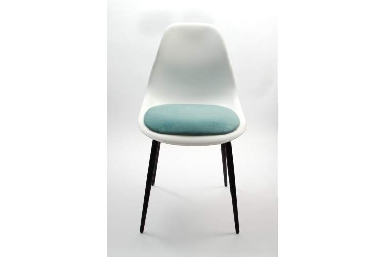 Стул Туссе чёрный /белый, бирюза-1