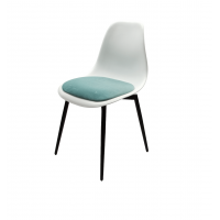 Стул Туссе чёрный /белый, бирюза