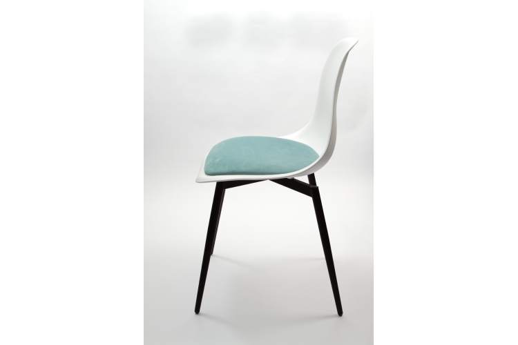 Стул Туссе чёрный /белый, бирюза-3