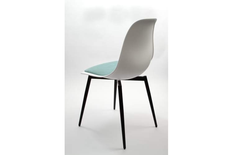 Стул Туссе чёрный /белый, бирюза-4