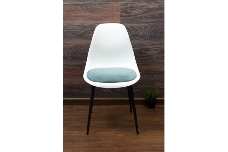 Стул Туссе чёрный /белый, бирюза-9