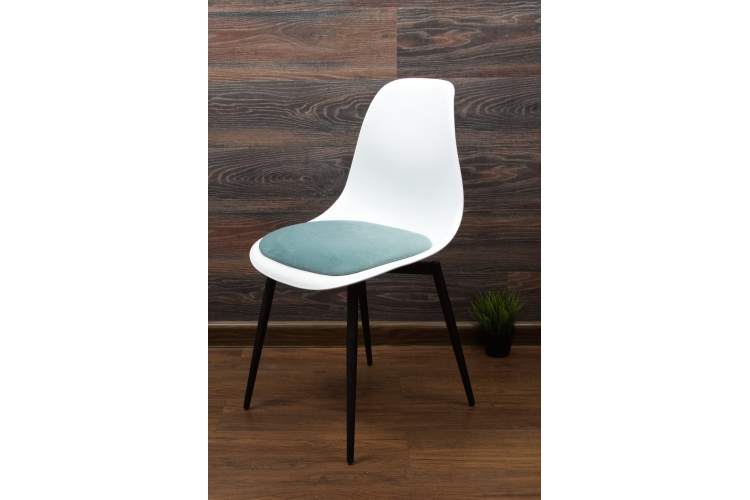 Стул Туссе чёрный /белый, бирюза-10