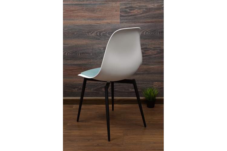 Стул Туссе чёрный /белый, бирюза-12