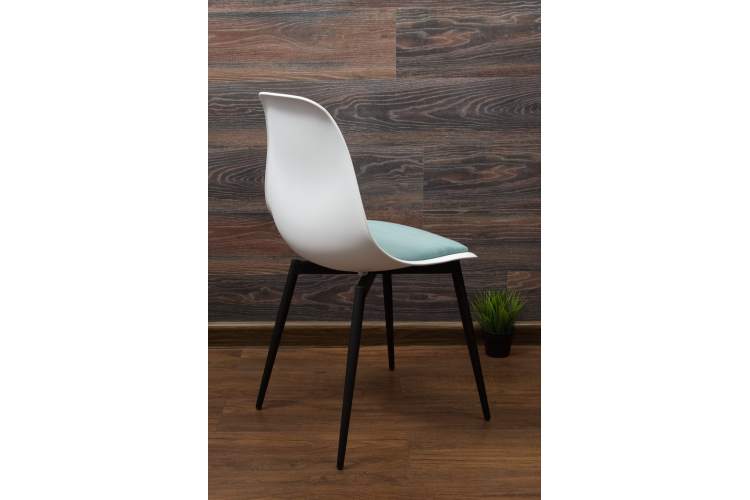 Стул Туссе чёрный /белый, бирюза-14