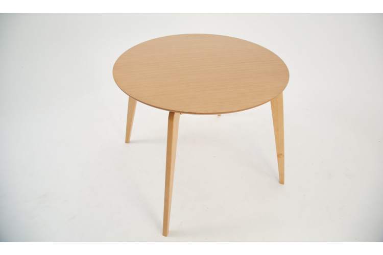 Стол Arki К 90 натур со стульями Франк ПМ натур/графит рогожка-5