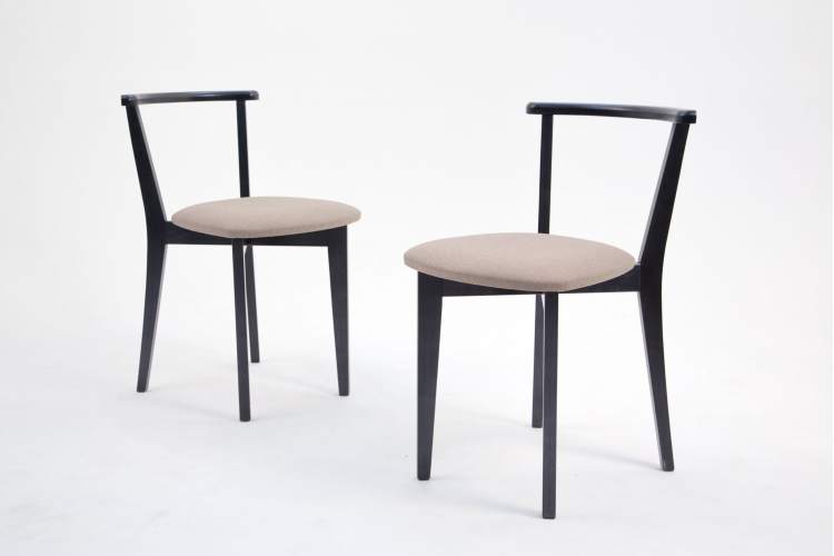 Стул Франк ПМ чёрное дерево/бежевая рогожка-3