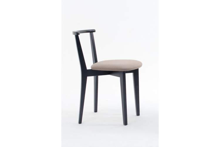 Стул Франк ПМ чёрное дерево/бежевая рогожка-1